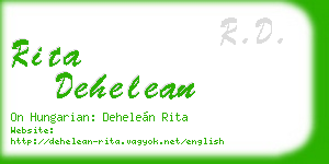 rita dehelean business card